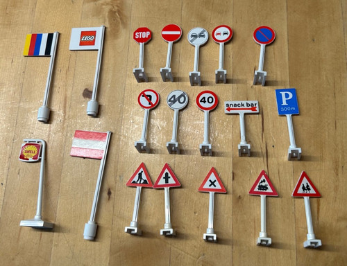 Lego verkehrsschilder fahnen - verkehrsschilder, +