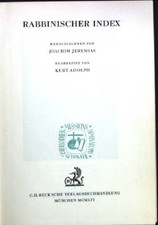 Rabbinischer Index Kommentar
