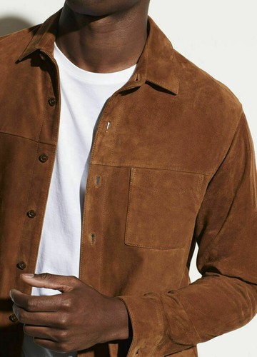 Herren wildleder jacke hemd - wildleder,
