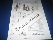 Triumph B 125, Bing Vergaser 1/16/26, Vergaserplan+Einstell-Liste