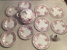 Villeroy Boch Valeria Rot  5 Personen Terrine Teller  Suppenteller Ragout Vase P