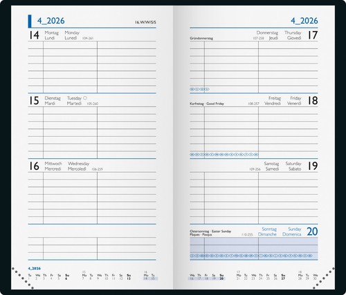 Schmaler taschenkalender 2026 - taschenkalender,