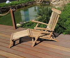 Teak-Deckchair natur