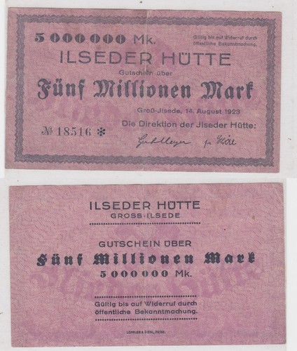 Millionen mark banknote - 5,