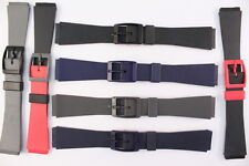 Uhrenarmband 17mm  Schwarz-Blau-Grau-Dunkelblau Bundfarbe Kautschuk Swiss Made