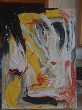 Malerei Kunst Modern Abstrakt   ORIGINAL !  Acryl  auf Leinwand  30x 40 cm