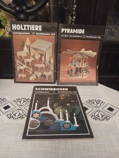 3 x DDR Vorlagen für Laubsägearbeiten Holztiere 2133, Pyramide 2136, Schwibbogen