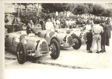 Großer Preis von Monaco 1936 Auto Union Autos in der Box