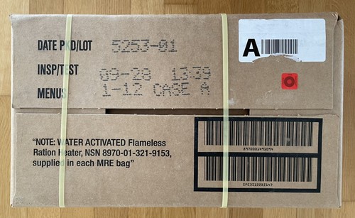 Mre case a - (menu, 1-12)