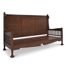 ANTIK! Tagesbett restauriert Jugendstil um 1905 Eiche massiv Daybed Liege Sofa