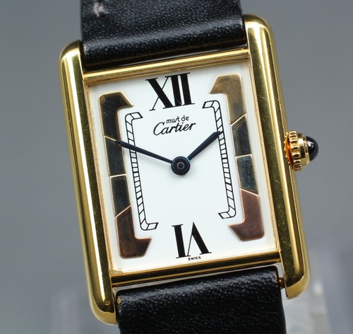 Cartier vermeil tank 590005 - cartier,