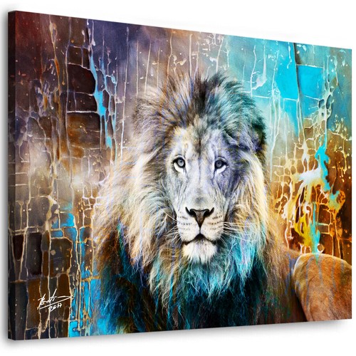 Leinwand bild löwe tiere - leinwand,