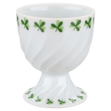Eierbecher auf Fuß Haviland Limoges Torse Trefle Vert Kleeblatt
