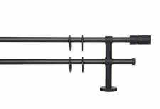 Gardinenstange schwarz Cilate 2-läufig 16 mm ab 100-400 cm (379)