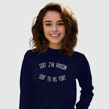 Damen Sweatshirt. Marineblau