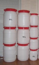 Konvolut 10x Weithalstonne / Curtec  6x15L + 4x6L  [wasser-luftdicht] wie neu