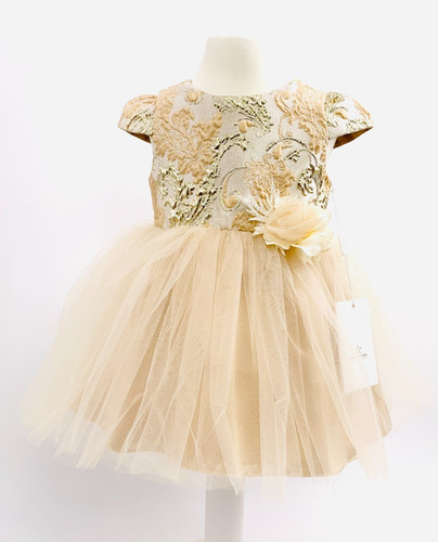 Babykleid festlich gold - babykleid,