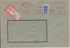 Firmen-R-Brief Freistempel / AFS Duisburg-Ruhrort, Stinnes-Rheinreedereien, 1949