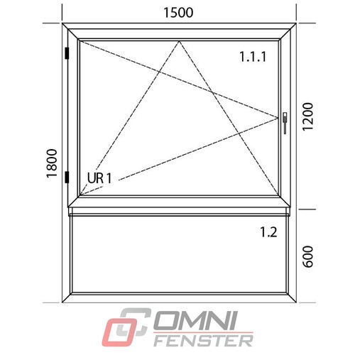 Kunststofffenster 150x180 - , cm