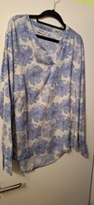 Janina Bluse Tunika Blau M.Blumen Gr.46