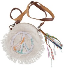 Boho Schultertasche, Hippie Tasche mit Fransen - Modell 1 - 25*25*9 cm