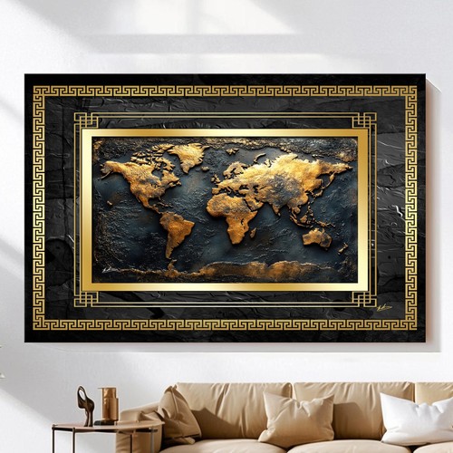 Weltkarte leinwandbild xxl - leinwandbild,