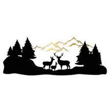 Aufkleber Set Hirsch Wald