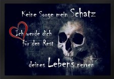 Fußmatte Schmutzfangmatte Totenkopf Leben Schatz Rest Nerven F464