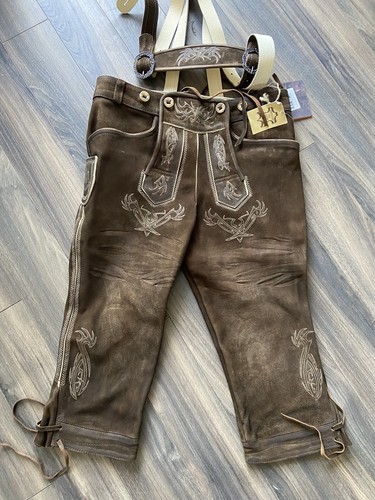 Lederhose echtleder braun - echtleder,,