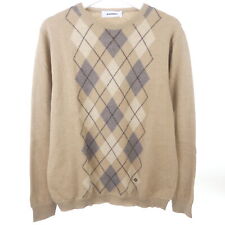 BURLINGTON Strickpullover Herren Feinstrick Raute Beige Gr. 50