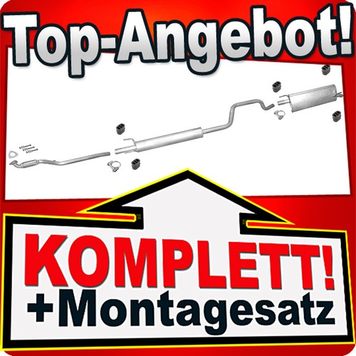 Auspuff für opel meriva 6 - a, 1.6