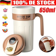 Isolierbecher 650ml Kaffeebecher Thermobecher Coffee to Go Becher Edelstahl Mug