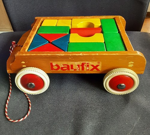 Vintage baufix holzwagen mit - vintage,