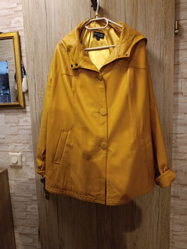Damen lederjacke mit - mit, kapuze