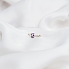 Natural amethyst und diamanten - amethyst,