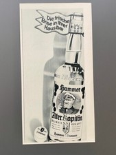 Alter Kapitän Aquavit Hammer Brennerei 1969 Vintage Ad Werbung Reklame