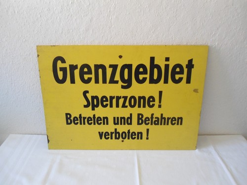 Originales altes grenzschild - ,