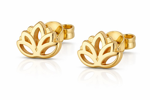 Ohrringe lotus blume 925 - ohrringe,