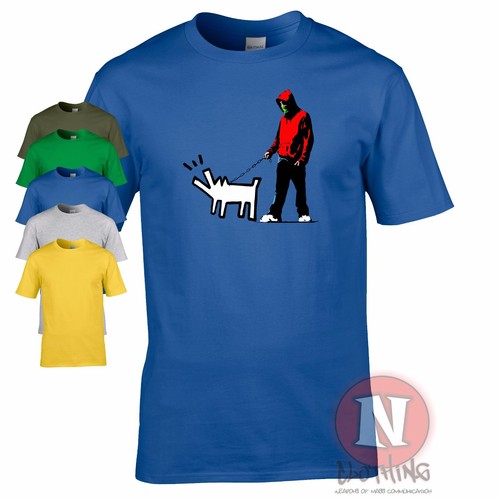 Banksy harings hund shirt - harings, t-shirt