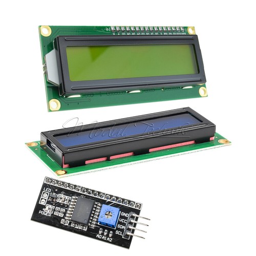 1602 lcd blue - blue/yellow, 16x2