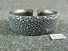 510) Rochenleder Armreif 2 cm Breit verstellbar 17 - 20 cm Stingray Leather