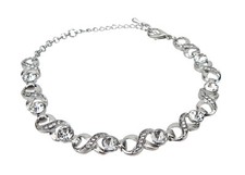 Ella Jonte Armband silber Strass 16 - 23 cm Glitzer Gliederarmband Brautschmuck