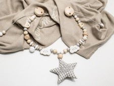 Kinderwagenkette natur, Holz