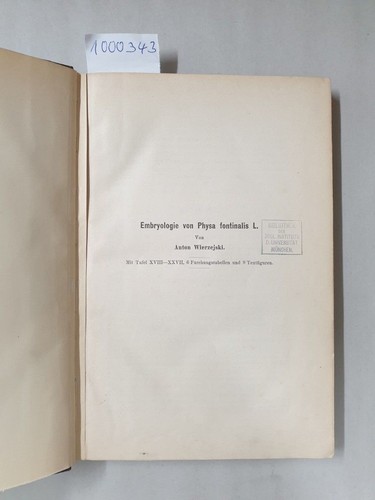 Embryologie von physa - von,