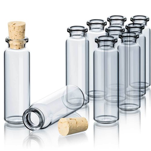 10x glasfläschchen mit korken - 10x,
