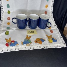 3 Kaffeebecher Echt Kobalt