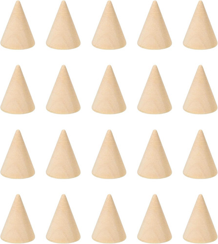 25x20mm natural holz kegel - 25x20mm,