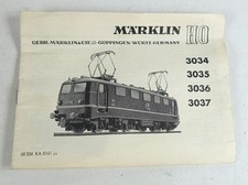 MÄRKLIN 3034 3035 3036 3037 E-Lok Spur H0 Anleitung Handbuch Bedienungsanleitung