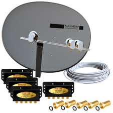 4 TV Komplettanlage Multifocus E85 Spiegel Türksat Astra Deutsch Türkisch FERTIG