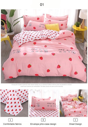 4tlg bettwäsche set rosa - bettwäsche,